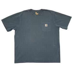 Carhartt Pocket Logo Tee – Faded Navy – Size L